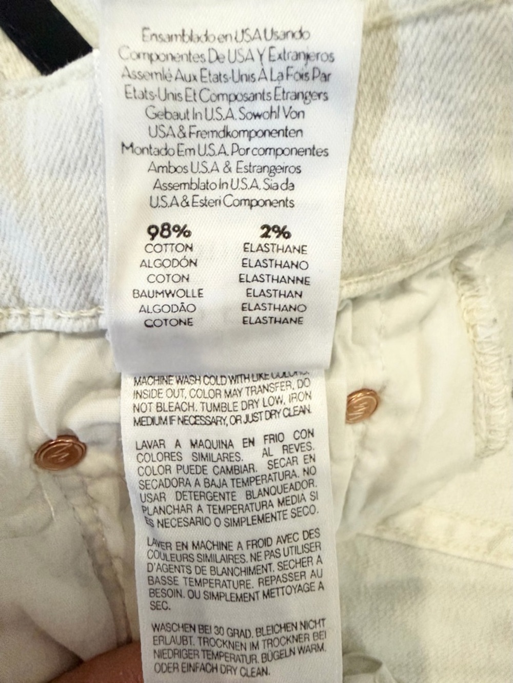 MOTHER White Insider Crop Step Fray Jeans Spring Luxury Designer - Picture 14 of 15